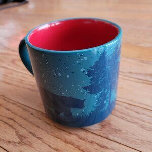 Tim Hortons 2017 Blue Bear Red Interior Mug 14oz